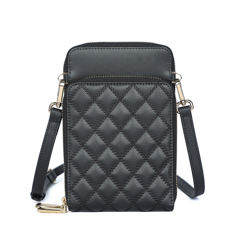 Túi đeo chéo nữ da bò thật 6.5 inch chống sóng RFID