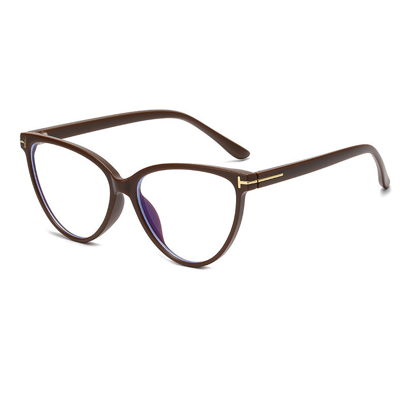 5089 New European and American Cat Eye Frame Glasses Tr90 Frame Women's Anti-Blue Cat Eye Myopia Glasses Frame Ins Glasses