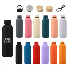 Cross-Border 304 Double-Layer Stainless Steel American Small Mouth Bottle Rubber Paint Insulated Cup Outdoor Portable Car Sports Water Cup