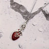 Bat Shape Blood Drop Heart Pendant Necklace Unique Bohemian Style Retro Gift Creative Gift