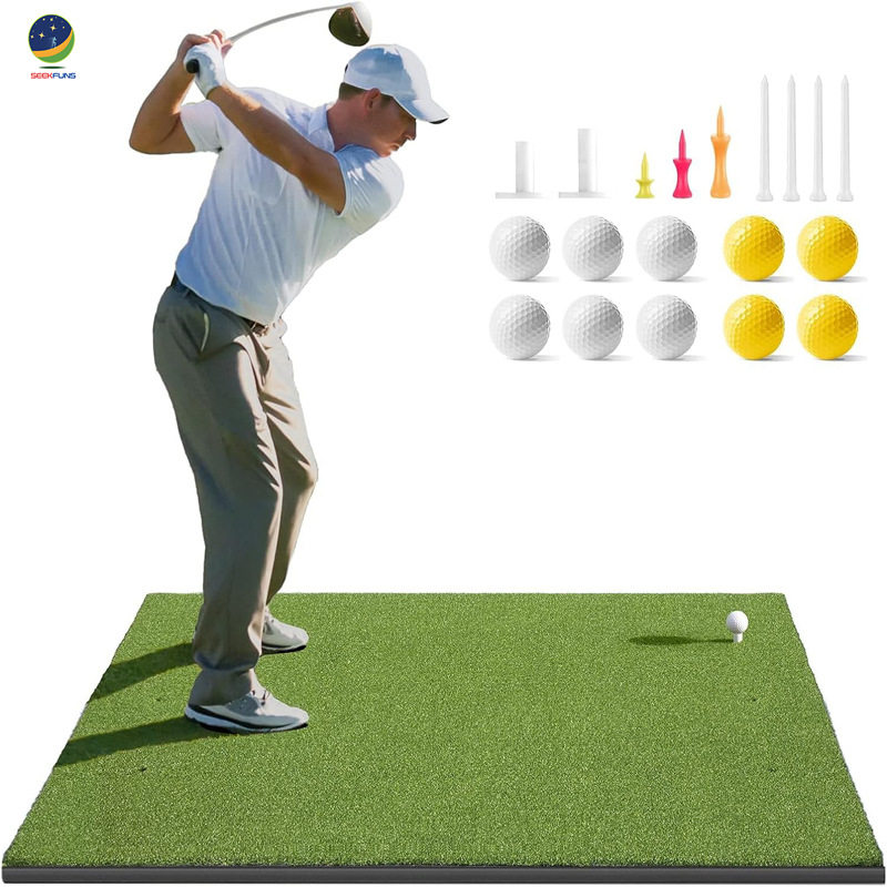 เสื่อตีกอล์ฟ สไตล์เดียวกับบน Amazon ขนาด 5*4 ฟุต เสื่อฝึกซ้อมในร่ม เสื่อตีกอล์ฟแบบพกพา ใช้ได้ทั้งในและนอกบ้าน