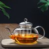 High Borosilicate High Temperature Resistant Transparent Glass Flower Teapot with Filter Liner Soaking Teapot Household Electric Pottery Stove Teapot