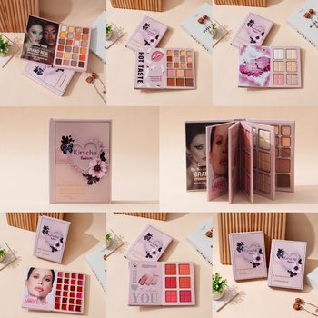Cross-border BOOK makeup 5-layer book plate pearlescent matte earth color foreign trade small batch lasting makeup eye shadow book