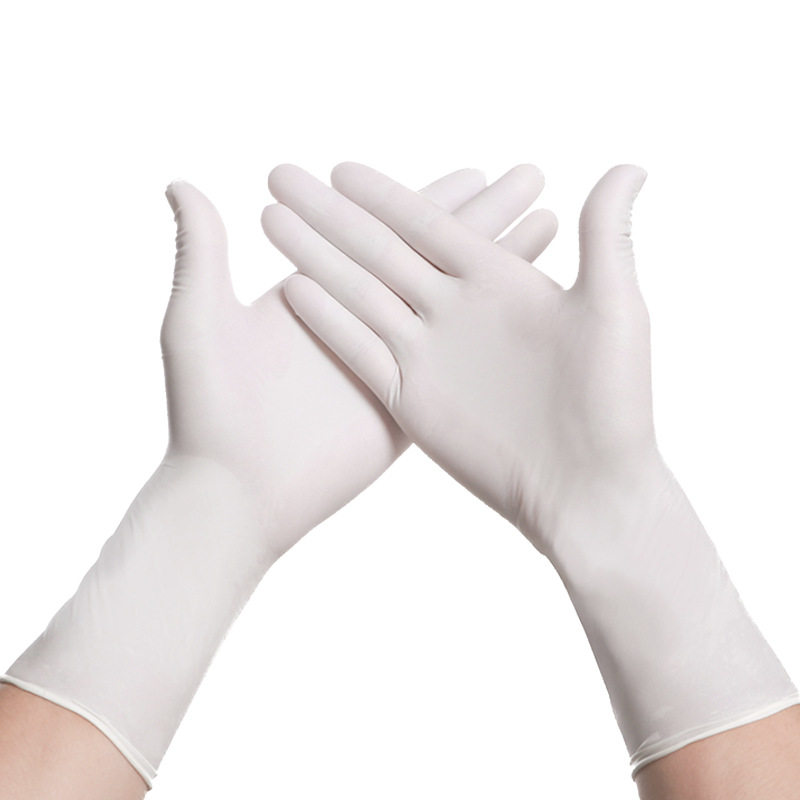 Food grade thickened lengthened durable dishwashing gloves 12 inch Ding Qing household cleaning disposable nitrile gloves