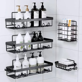 New cross-border iron non-perforated bathroom rack toilet toiletries storage rack soap rack
