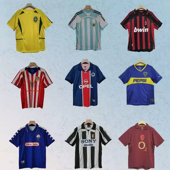 Retro football jersey for Paris, Argentina, Spain, Barcelona, Portugal, Boca Juniors, Inter Milan, AC Milan