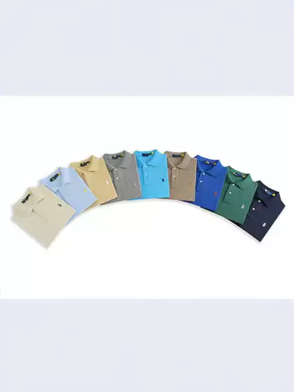 Summer Hot-Selling Cross-Border Pony Embroidered Polo Shirt American Style Men's Pure Cotton Casual Short-Sleeved Rl Business Lapel T-Shirt