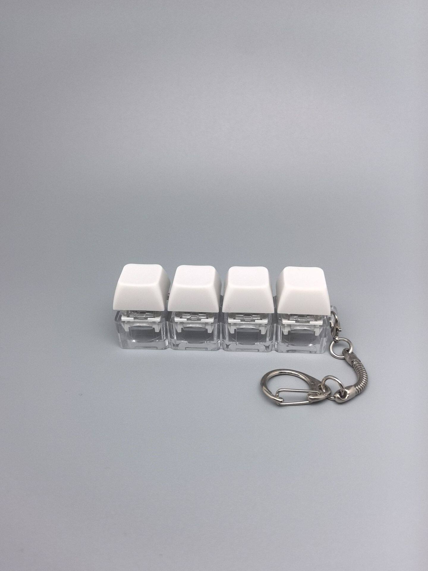 四键马卡龙按键解压玩具钥匙扣键盘办公摸鱼按键解压玩具跨境
