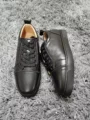 Black leather glossy