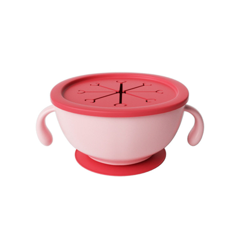 Baby Soup Food-Grade Straw Bowl Three-In-One Baby-Specific Supplementary Food Suction Cup Children's Tableware Set for Feeding