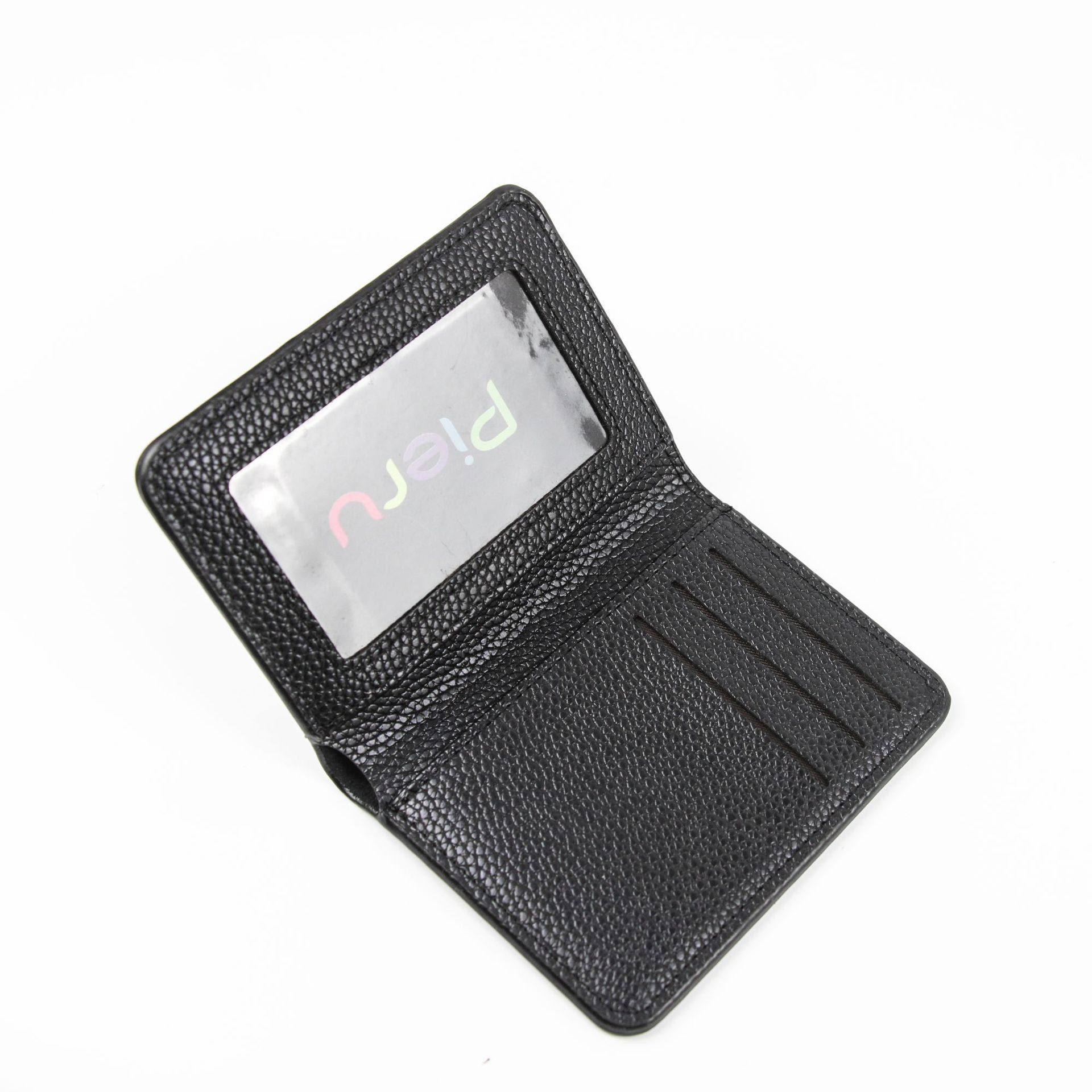 New leisure change card bag large capacity driver's license leather case fashion simple litchi pattern ticket holder spot wholesale