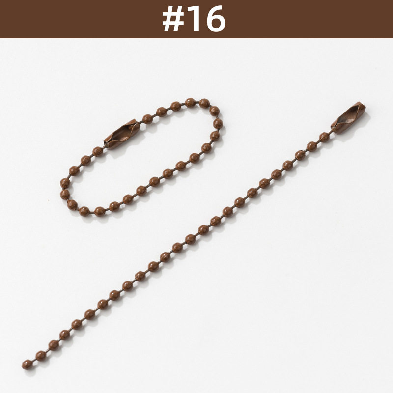 金属彩色珠链2.4mm波珠链糖果色diy饰品配件吊牌链烤漆咕卡挂链条