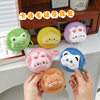 Cute Cartoon Plush Doll Coin Purse Student Portable Mini Earphone Bag Girl Macaron Coin Storage Bag