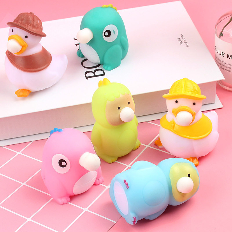 Bubble-Blowing Baby Dragon Stress Relief Toy, Squeeze and Pinch for Fun, Bubble-Blowing Stress-Relief Gadget, Quirky and Fun