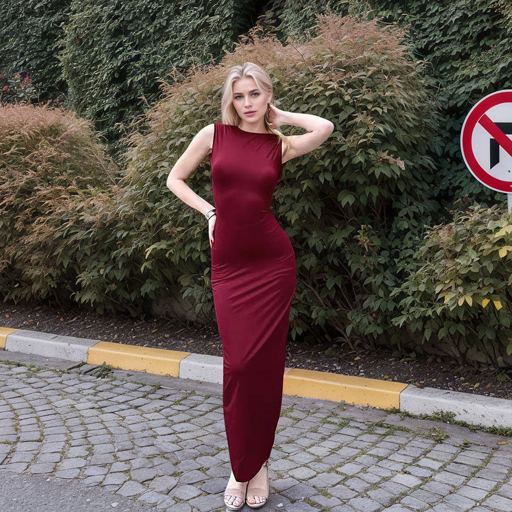 Summer Womens Bodycon Dress Sexy Backless Hollow Design Waist Cinching Trendy Evening Wear Wholesale Available