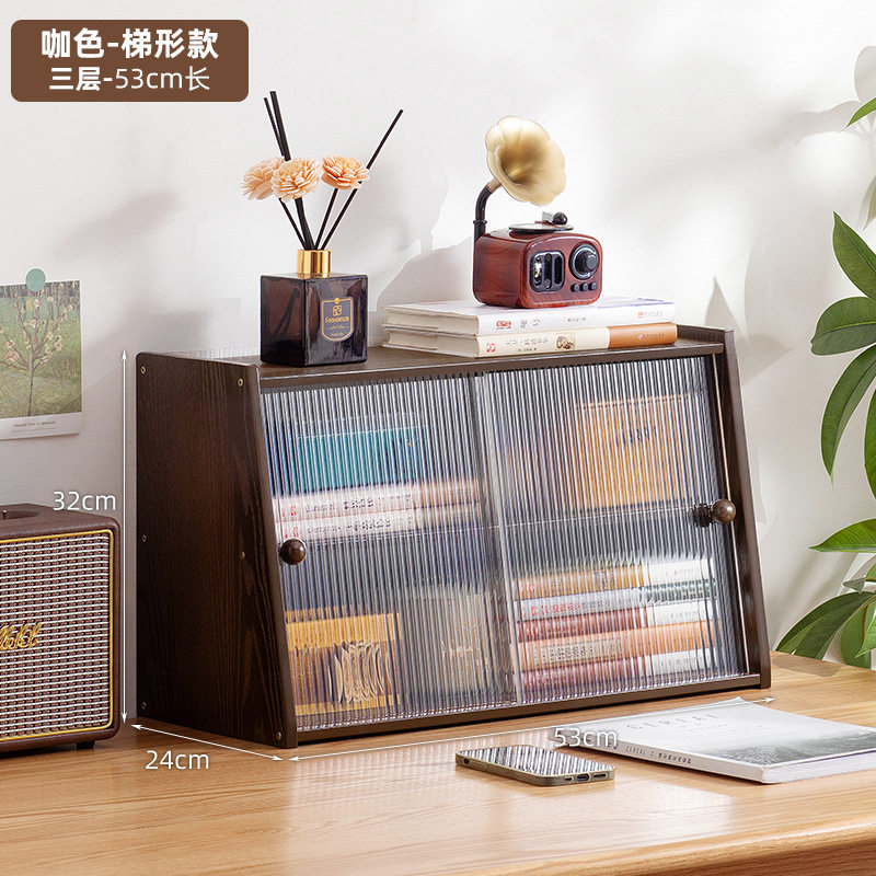 书柜置物架客厅带柜门储物柜一体格子柜展示柜落地多层组合柜书架