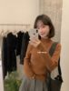 Imiss Autumn Korean Minimalist Style Basic Versatile Slimming Half Turtleneck Knitted Sweater for Women H01233
