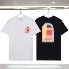 Casablanca Casablanca 24 spring and summer new gradient arch letter logo print plus size T-shirt