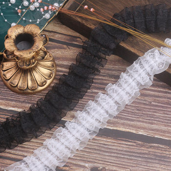 In stock 4cm snow yarn with lace pleated fungus clothing craft home textile accessories DIY toy accessories discount lace