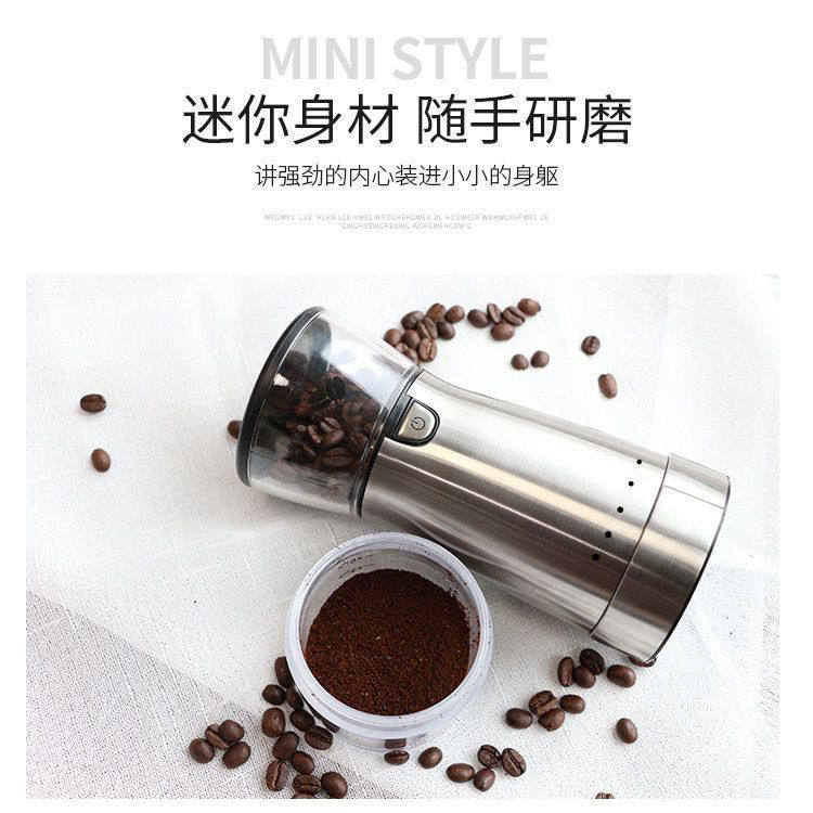 Electric Bean Grinder Small Household Manual Coffee Bean Grinder Portable Fully Automatic Grinder Hand Grinder Coffee Machine
