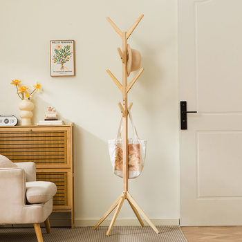 New Light Luxury High-End Coat Rack Bedroom Floor-Standing Clothes Rack Home Entrance Door Simple Clothes Hanging Rod Indoor