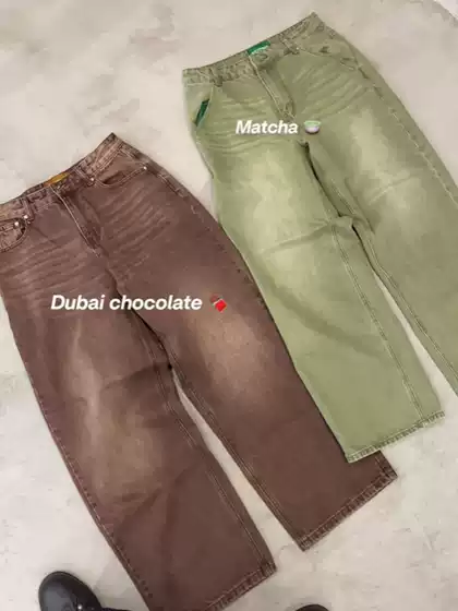 4Tothe9 Matcha Green Jeans Loose Wide-Leg Straight Pants Washed Gradient Denim Long Pants Trendy Ins Export