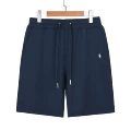 Cotton Shorts Navy Blue White Horse