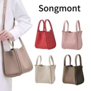 [in Stock] Song Song Vegetable Basket Medium Size Bucket Bag Leather Handbag Single Shoulder Crossbody Bag