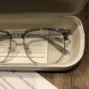 Mirrors Half-frame Short-sighted Eye Frame Men's Transparent Coconut Grey Eyebrow Frame Anti-blue Light Eye Plain Mirror Women's 2204