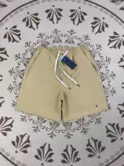 Rl Ralph Lauren Logo Pure Cotton Zipper Summer Loose Casual Wide-Leg Pants Breathable Elastic Waist Shorts for Women