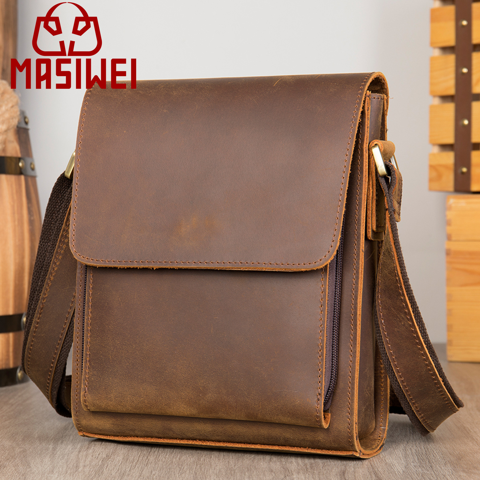 (Mới) Mã A2655 Giá 1390K: Túi Đeo Vai Nam Gutdbu Phục Cổ Cổ Điển Túi Xách Ví Nam Chất Liệu Da Bò G04 Sản Phẩm Mới, (Miễn Phí Vận Chuyển Toàn Quốc).