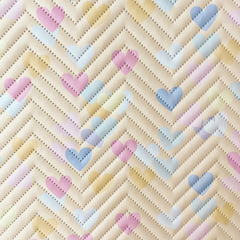 Factory direct 0.9mm rainbow gradient love leather PU fabric decoration gift box luggage shoes leather