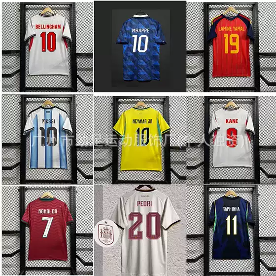 26-27 World Cup Spain France Brazil Argentina England Home and Away Football Jerseys Short-Sleeved