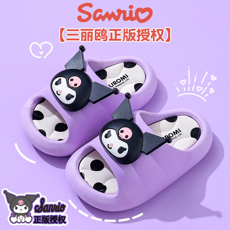 Летние детские сандалии и тапочки Sanrio для девочек, новинка 2025 года, нескользящие детские сандалии для купания маленьких и средних размеров Kulomi Изображение 1