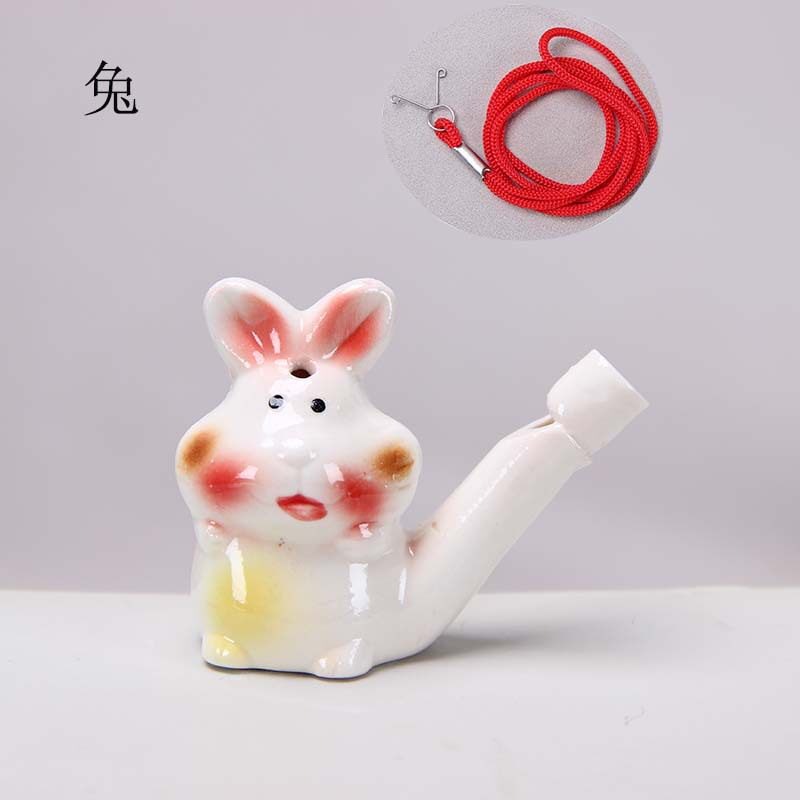 新款配挂绳十二生肖水鸟口哨12249吹出响亮声音口哨陶瓷工艺品