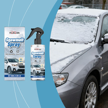 Homonth Car Snow Melting Spray, Frost-Proof and Quick-Melting in Cold Weather, Suitable for Car Windows and Refrigerator Glass Surfaces