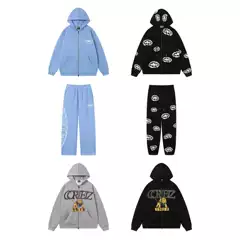 25Ss High-Quality Cross-Border Alcatraz Autumn and Winter New Letter Hooded Sweatshirt High Street Versatile One Piece Batch