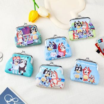 Factory Direct Sales Digital Printed Earphone Accessory Storage Bag Wallet Cartoon Bluey Style Clasp Bag Small Gift