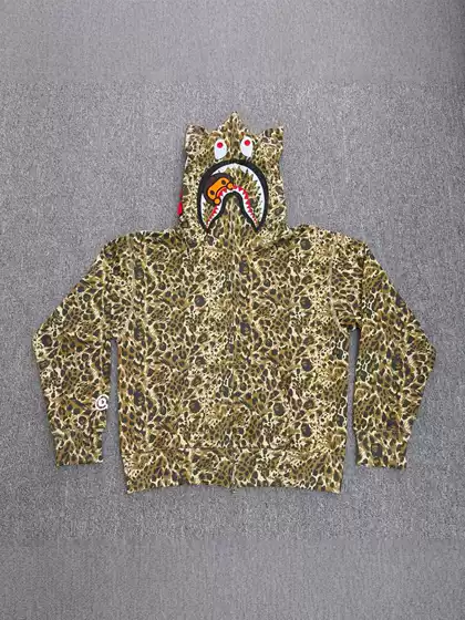 Cross-Border Wholesale Dropshipping Leopard Print Popular Casual Cotton Women's Hooded Zipper Sweatshirt