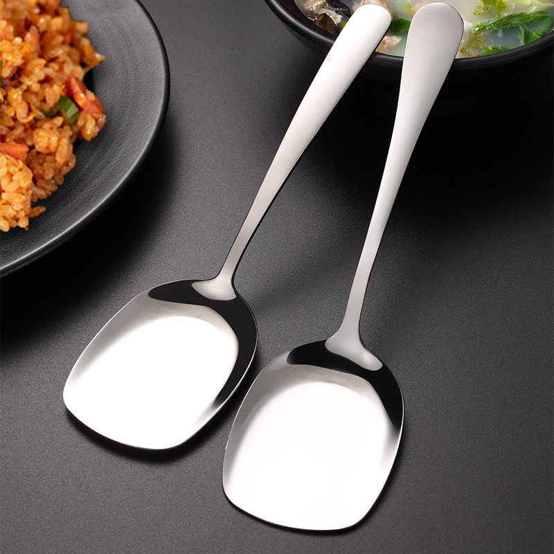 304 Stainless Steel Rice Cooker Utensils, Shared Rice Cooker Spatula and Spoon, Household Food Sharing, Hotel Gathering, Meal Sharing, Long Handle