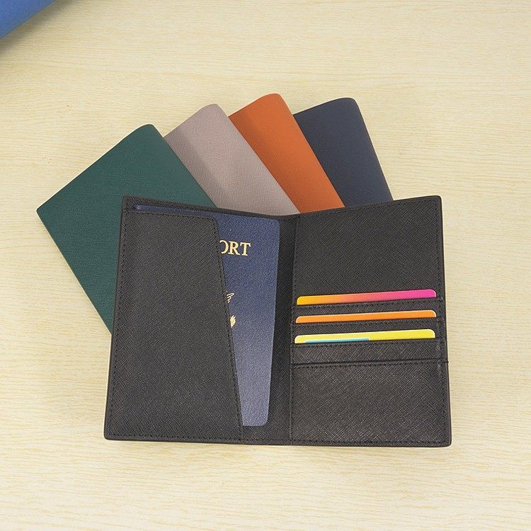 Genuine Leather Multifunctional Passport Holder Wallet Cowhide Casual Business Men's and Women's Multi-Card Slot Clutch Bag Manufacturer Supply