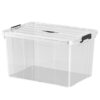 Transparent Storage Box Household Clothing Storage Box with Lid Large Plastic Storage Box Transparent Organizing Box