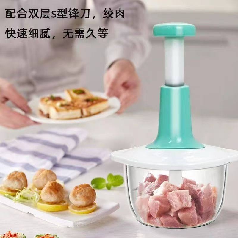 Press-Type Cooking Meat Grinder Kitchen Multi-Functional Vegetable Grinder Household Manual Vegetable Cutter Meat Grinder Chili Garlic Paste Machine