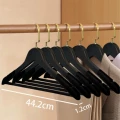 Black semi-flocked gold flat hook
