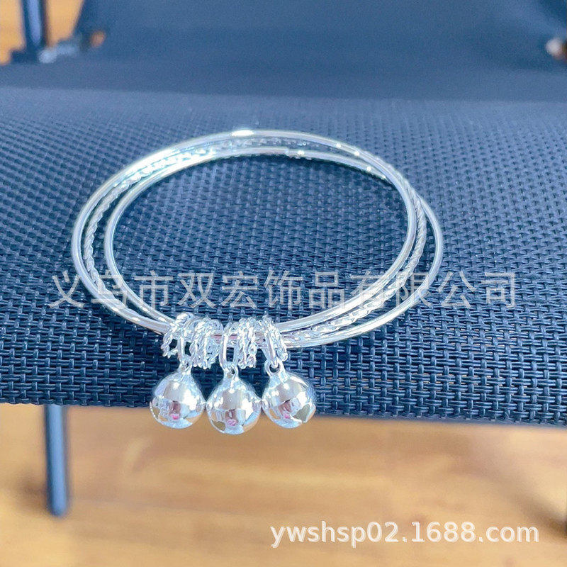 三圈女生手镯 苹果时尚满天星女式手镯 创意女士生日礼品手链批发