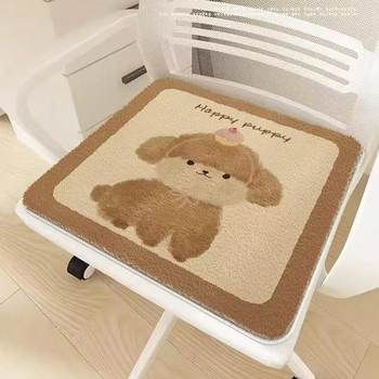 Cushion Chair Pad Plush Seat Pad Autumn and Winter Thickened Warm Office Long Sitting Cushion Home Stool Pad Ld