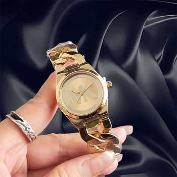 Korean Style Exquisite Small Watch Women's Small Dial Vintage Fashionable Casual Thin Hand Watch Quartz Round Watch