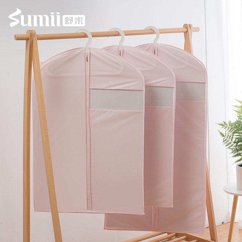 Shumi 60g Peva Thickeneded Translucent Window Suit Dust Cover Storage Clothes Dust Bag Suit Dust Cover