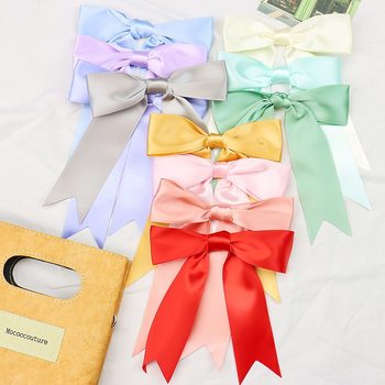 Ins Korean Style Polyester One-Word Bow Gift Box Packaging Ribbon Bow Princess Dress Accessories Kidsren's Hairpin