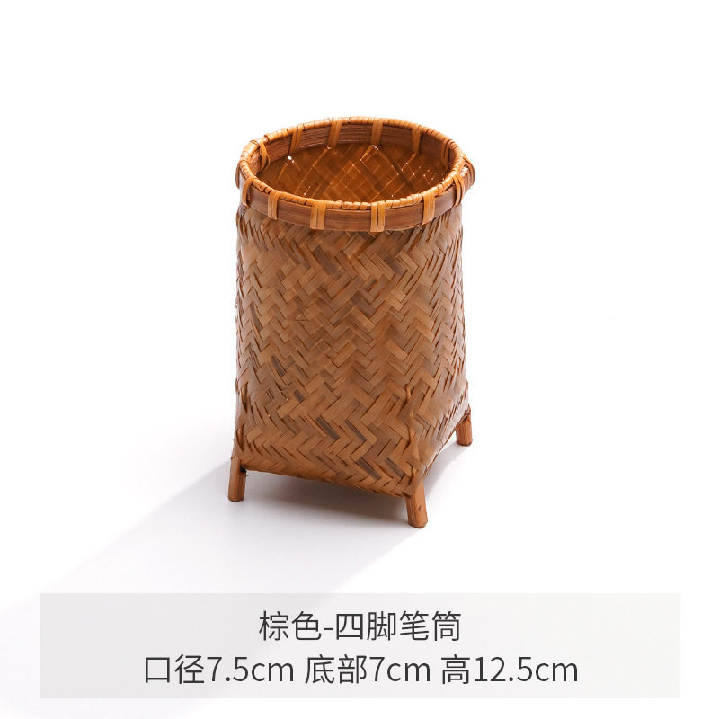 Bamboo six gentleman storage tube creative bamboo pen holder tea set accessories household tea clip wool pen holder tea ceremony storage tube